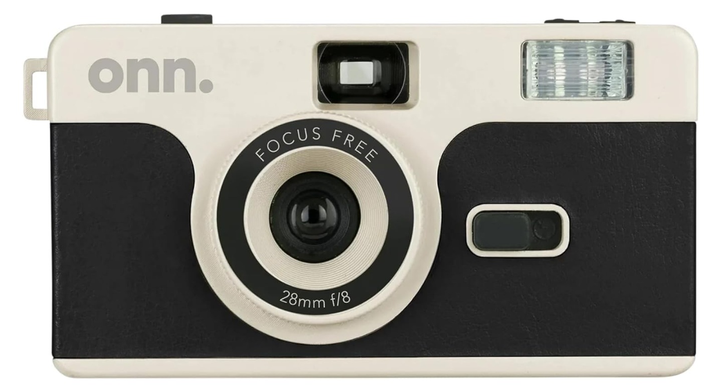 Three vintage film cameras given to guests at a VannChris event